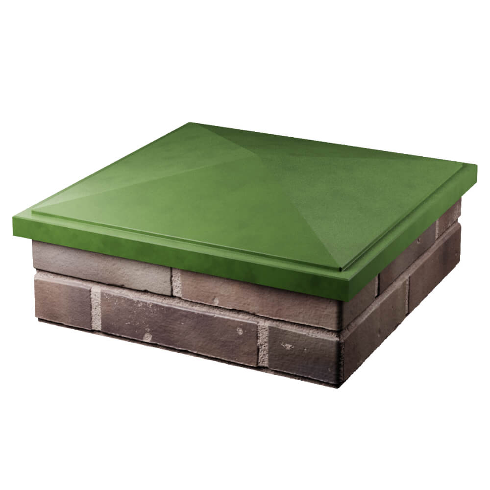 Колпак Zking БонаМоно Зеленый на столб 2х2 кирпича (515х515, 530х530мм) в Новороссийске фото