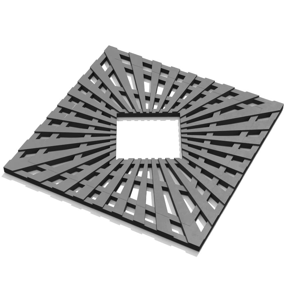 Приствольная решетка для дерева ZKING ATMOSPHERE 1.2х1.2м Серая в Новороссийске фото