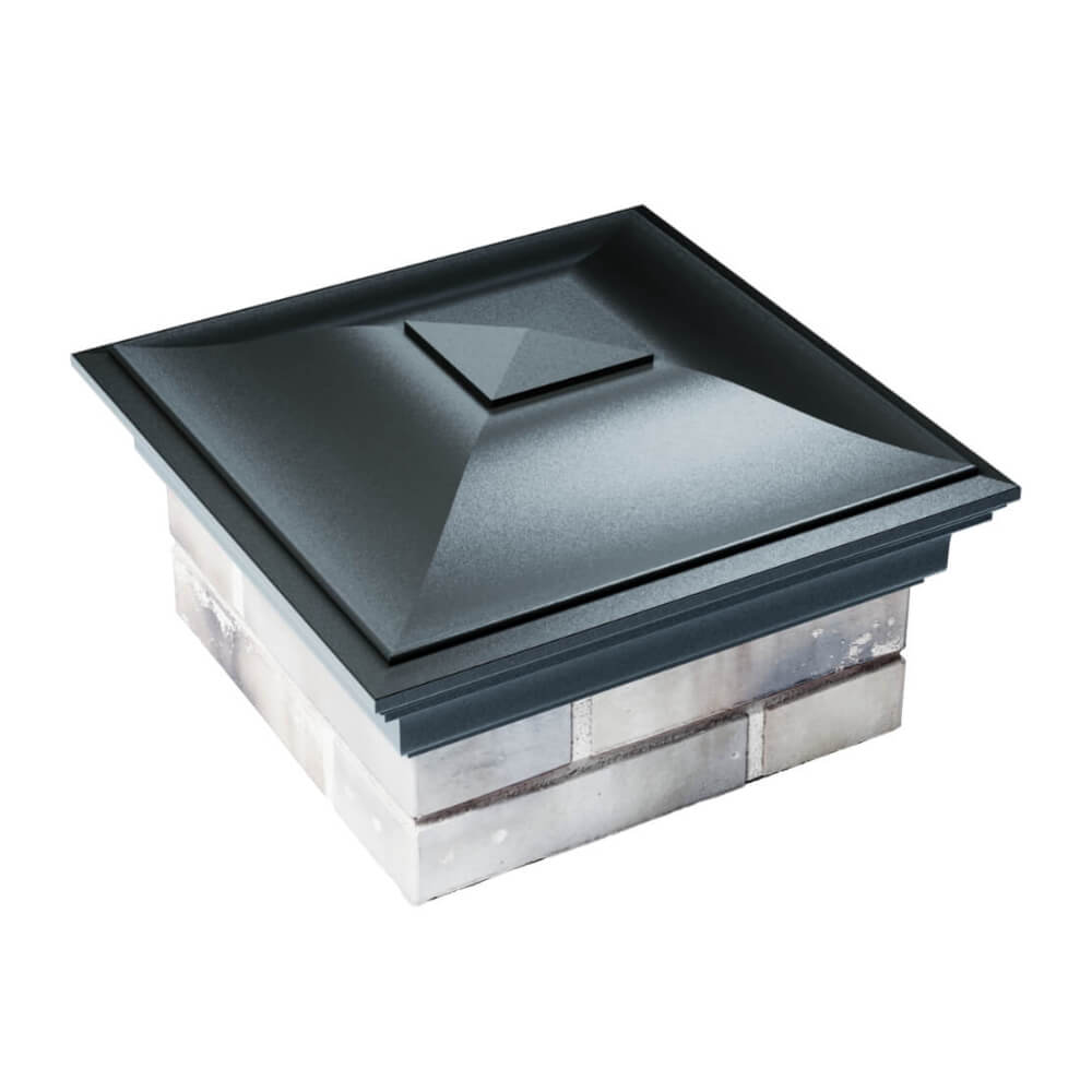 Колпак Zking Монблан Черный на столб 1.5х1.5 еврокирпича 0.7НФ (355х355мм) в Новороссийске фото