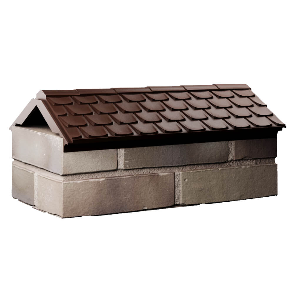Парапет Zking Эльбрус Коричневый с посадкой на 1 кирпич (255мм) Новороссийск фото