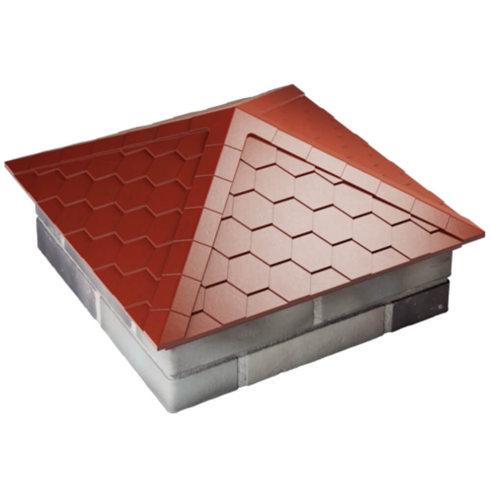 Колпак Zking Эверест Красный на столб 2х2 кирпича (535х535мм) Новороссийск фото