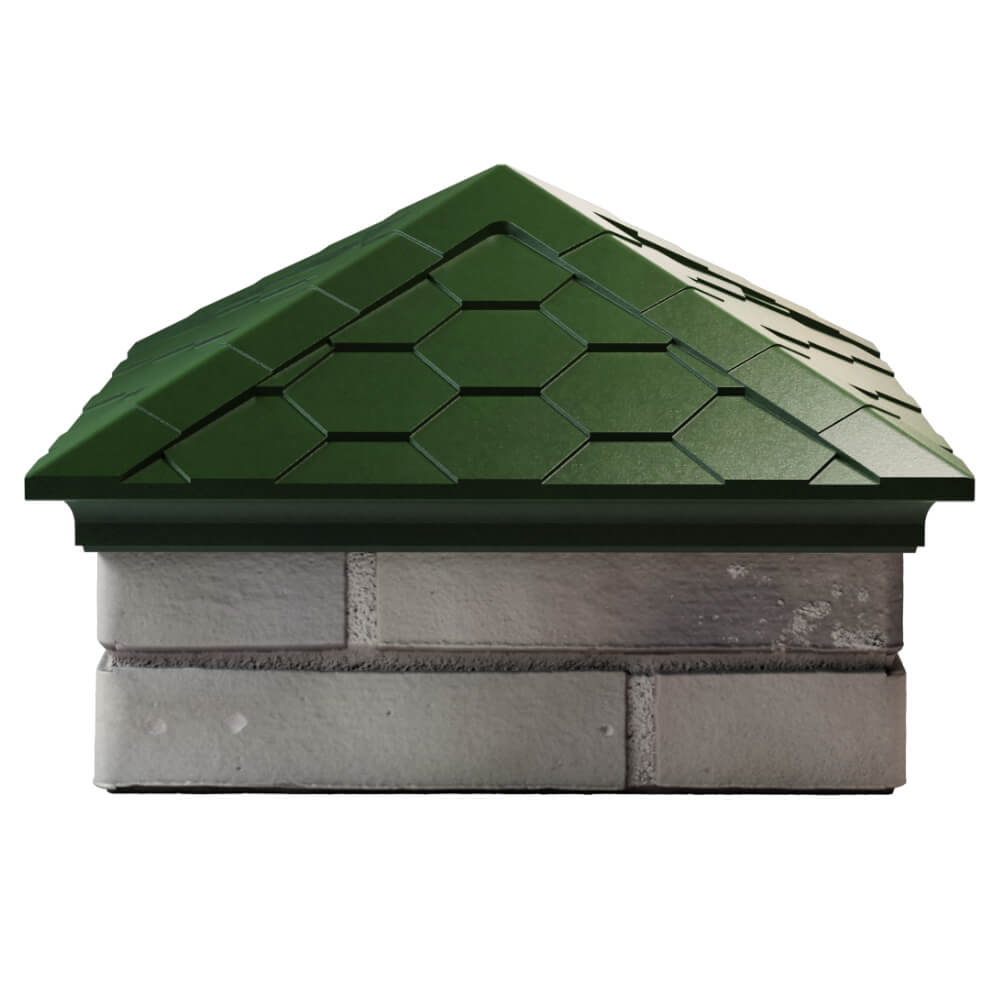 Колпак Zking Эверест Зеленый на столб 1.5х1.5 кирпича (390х390мм) Новороссийск фото